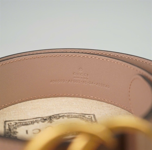 Thắt lưng GG màu nude bản 4x104cm KG+