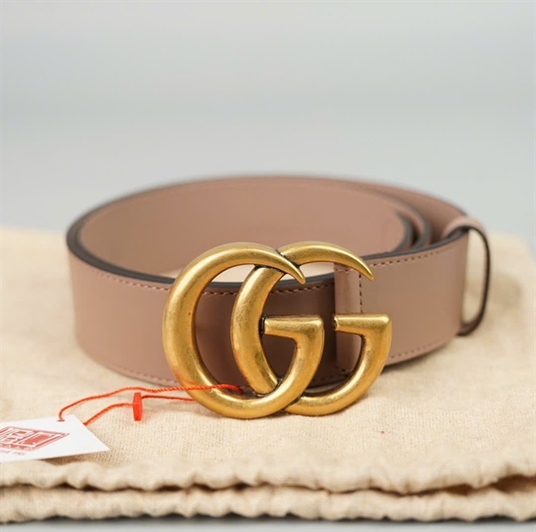 Thắt lưng GG màu nude bản 4x104cm KG+
