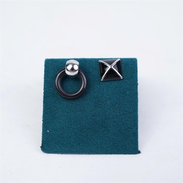 Bông tai Hermes OX đen KG+