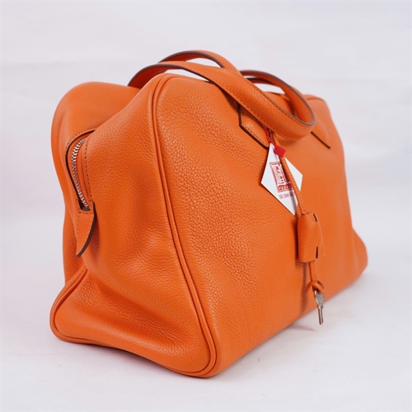 Túi Hermes Handle cam kèm ổ+ 1 chìa stamp L sz36 (A-T) KG+