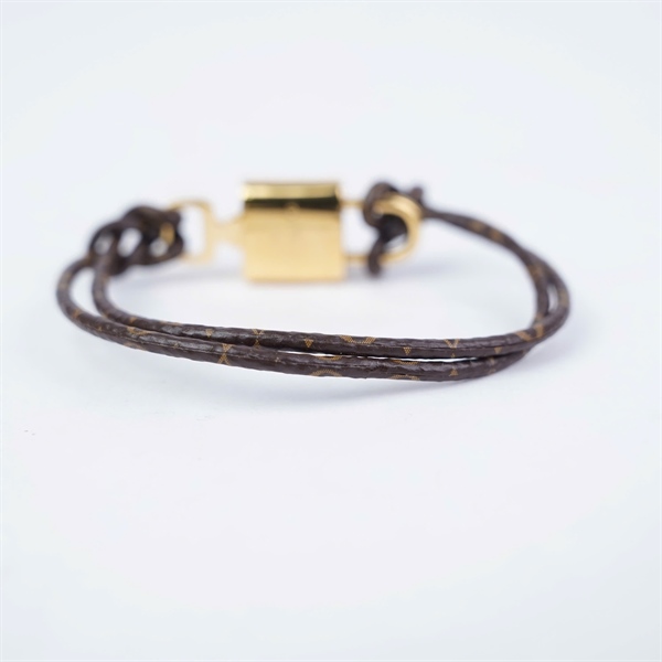 Vòng tay LV hoa nâu ổ khóa vàng (A-T) KG+