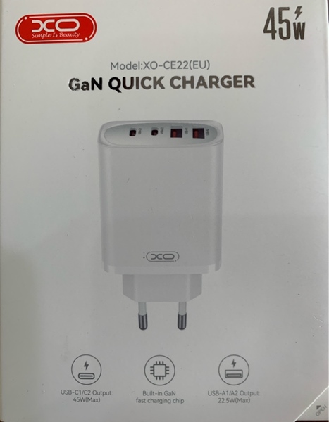 Củ sạc 4 Cổng XO - CE22 45W