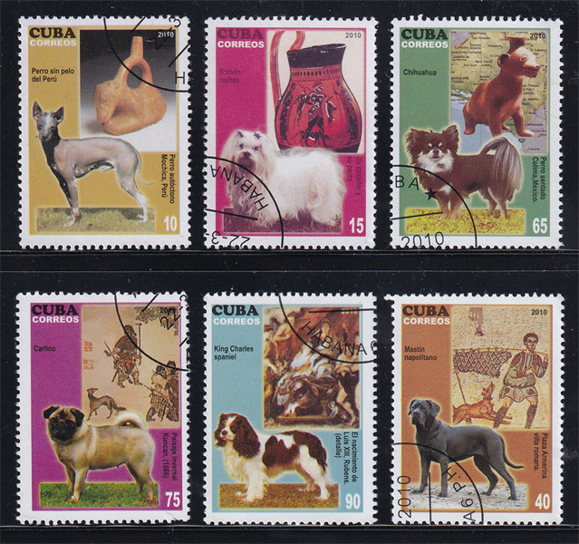 Bộ 6 Tem Cuba - Chó | Cuba - Dogs 2010 (6) | Used/CTO