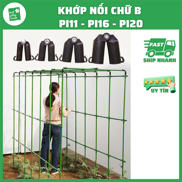Khớp Nối Chữ B( Cọc Pi 16mm)