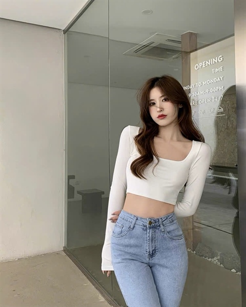 ÁO THUN CROPTOP CỔ VUÔNG MINI (25-40KG)