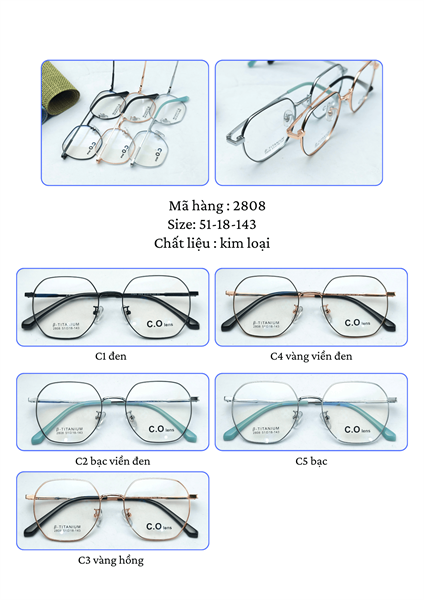 Gọng Ngố 60 C.O lens mã 2808