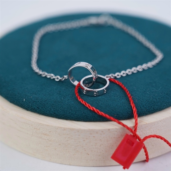 Vòng tay Cartier Love bạc (GNA738) sz17 (LTB) KG+