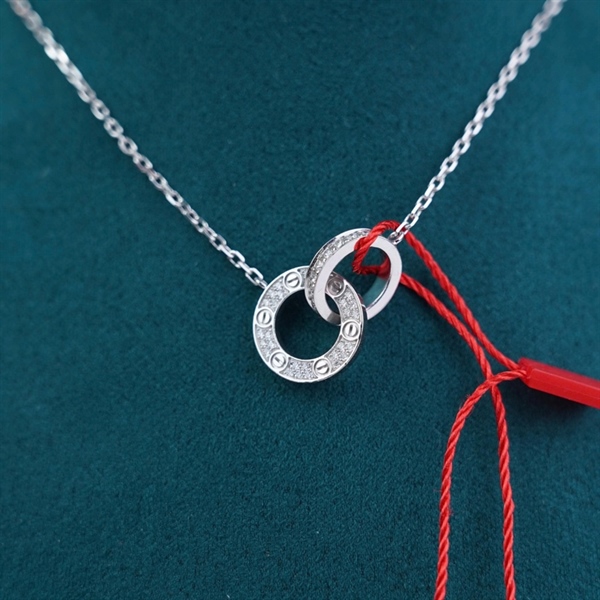 Dây chuyền Cartier Love bạc đính kim (ORB158) (LTB) KG+