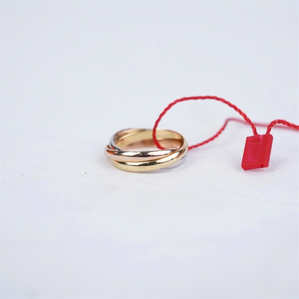 Nhẫn Cartier trơn 3 chiếc vàng-vàng hồng-bạc (TNX843) sz57 (LTB) KG+