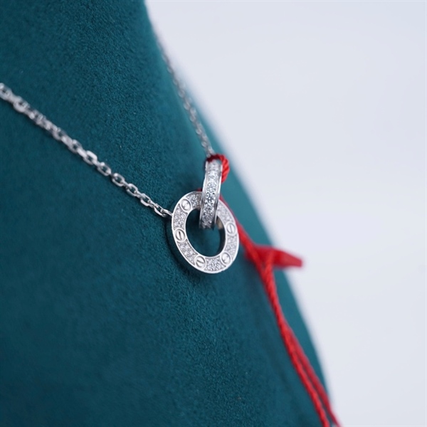 Dây chuyền Cartier Love bạc đính kim (ORB158) (LTB) KG+