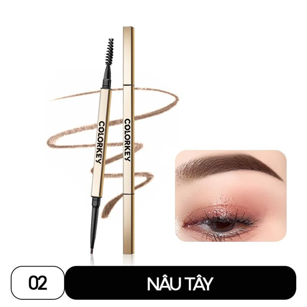 Chì kẻ mày Colorkey 02 Nâu tây - Full VAT