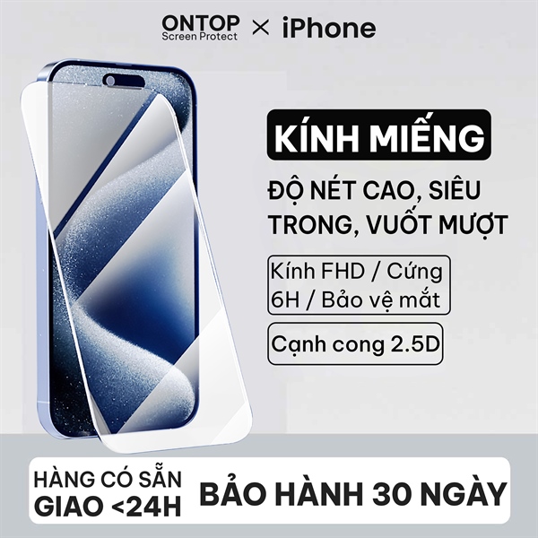Kính Cường Lực Nano iPhone 16 Pro Max/15/14/13/11 [Mạ Điện Siêu Mượt] - Viền Mỏng, Dẻo Không Vỡ Mép (6H)