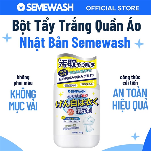 Bột Giặt Tẩy Trắng Quần Áo Semewash 300g