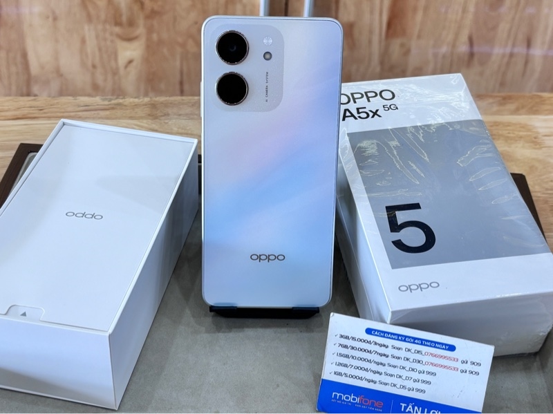DT OPPO A5x 5G ram 6 bộ nhớ 128 màu xanh