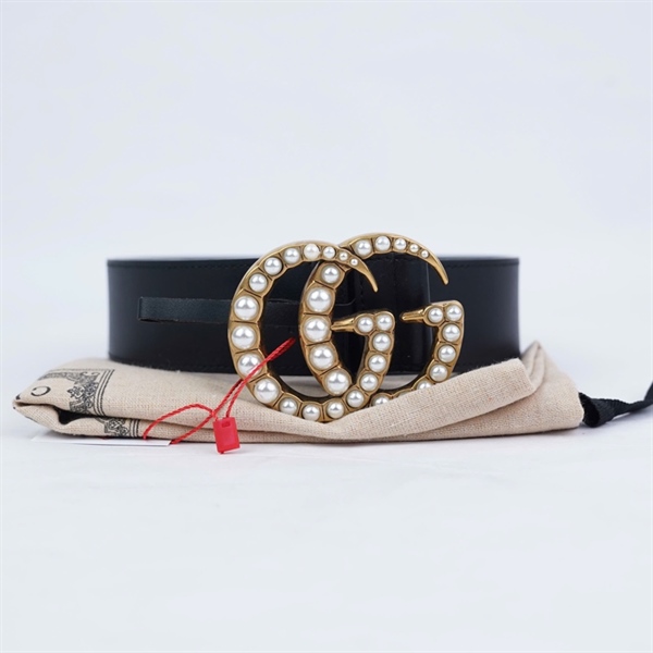 Thắt lưng GG đen (453260) 4x108cm (HT)+