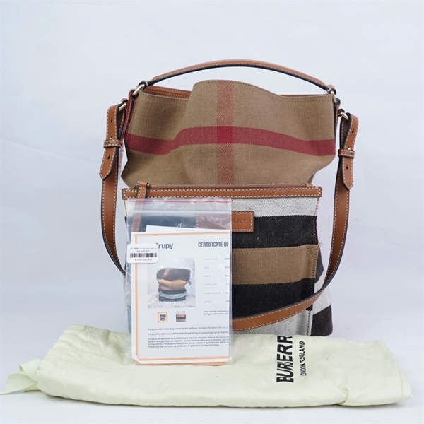 Túi BBR nâu kẻ sọc kèm ví sz25 +