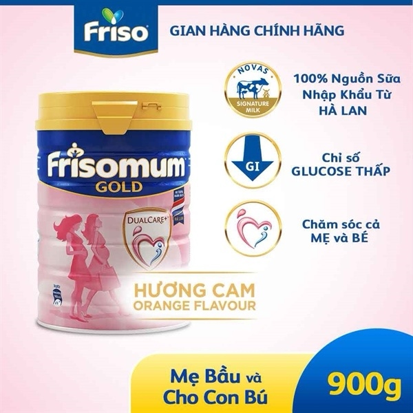 Sữa Bầu Frisomum Vị Cam 900g