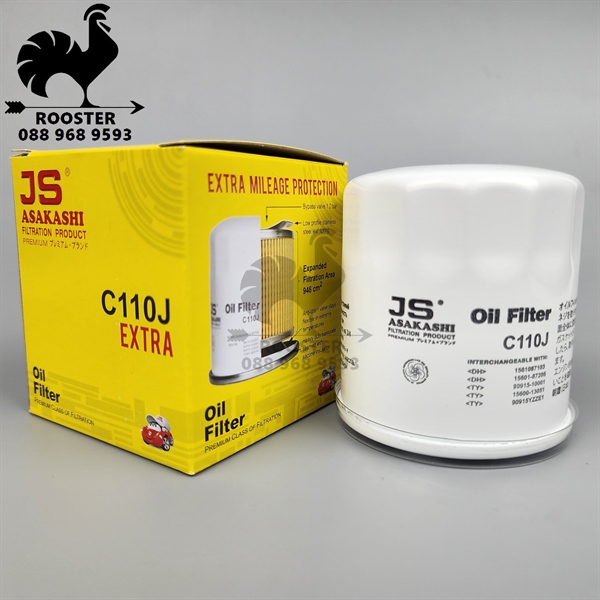 JS - Lọc nhớt động cơ - Vios, Yaris, Wigo, Aygo, Rush, Avanza, Corolla Cross, Veloz,Swift, Ertiga, Ciaz, Carry, Celerio, XL7, Blind, Wagon