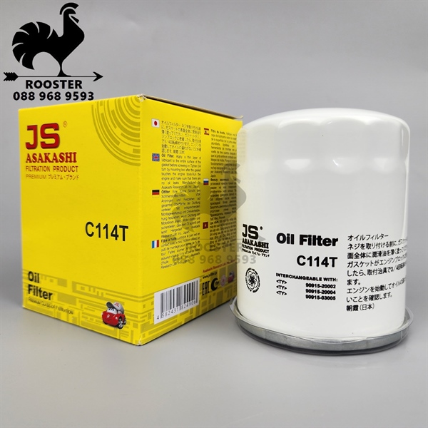 JS - Lọc nhớt động cơ (lọc sắt) - Innova, Fortuner, Hilux, Hiace, Lancruiser, Sienna