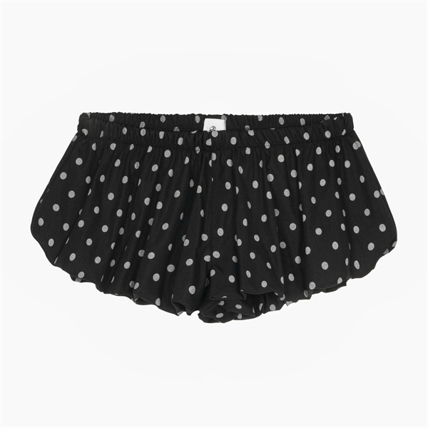 Quần Short Bí TWENTI Hoạ Tiết Chấm Bi Siêu Ngắn Mùa Hè Năng Động - Đen Bi Trắng Nhạt