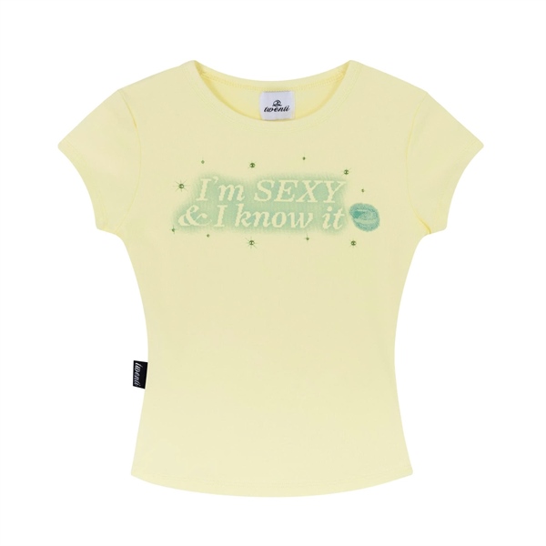 TWENTI Baby Tee Đính Đá Sexy - Vàng
