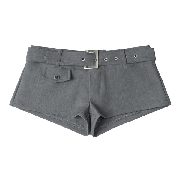 Quần Short Ngắn TWENTI Siêu Ngắn Kèm Thắt Lưng - XÁM - 1