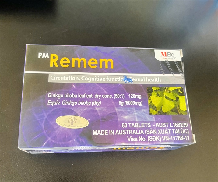 Pm remem ginkgo biloba 120mg (h/60v)