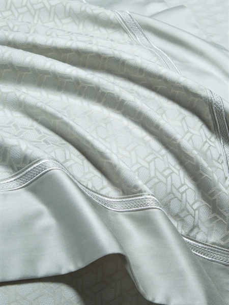 Bộ ga gấm xanh mint dệt mắt lưới | Gấm Cotton Tencel - LH01.03