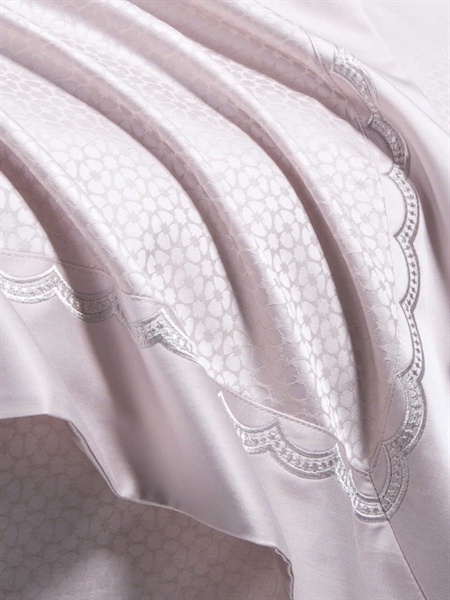 Bộ ga hồng tím dệt hoa | Gấm Cotton Tencel - LH01.05