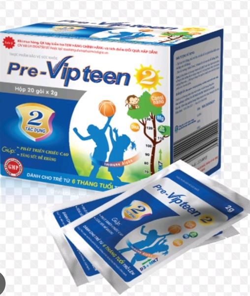 Pre - Vipteen 2 (tăng chiều cao, tăng súc đề kháng) (H*20gói) - NPP Vinh Gia