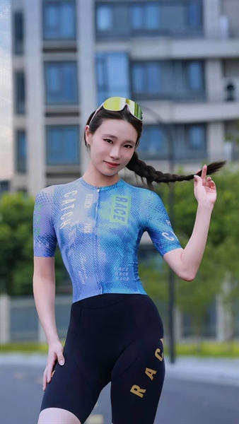 ÁO NGẮNTAY ĐẠP XE NỮ RACE CATCH - BLUE