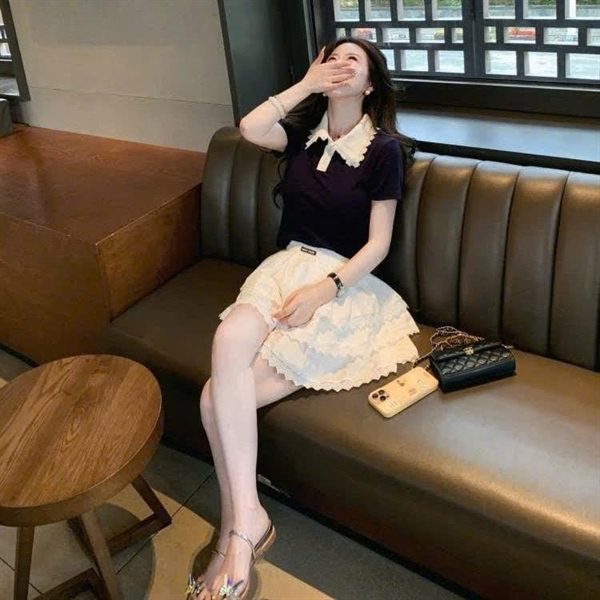 SET ÁO TRỤ PHỐI REN