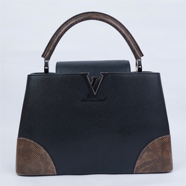Túi LV Capu đen góc nâu da trăn (MI0177) sz31 (HN) KG+