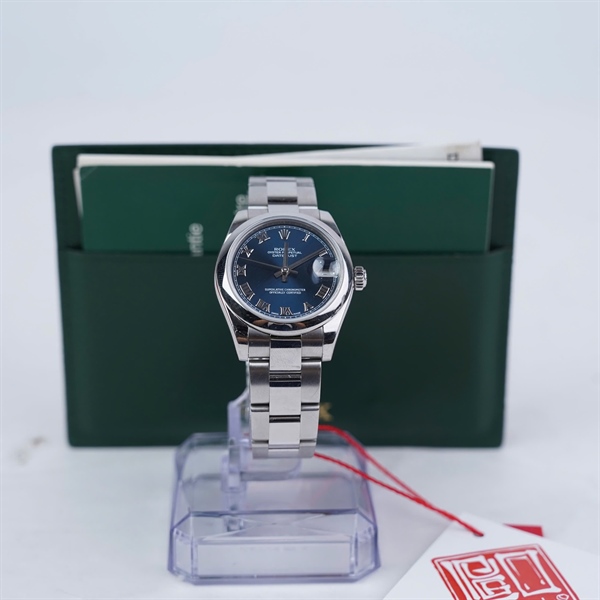 Đồng hồ Rolex bạc mặt xanh (no seri ) sz33 (HC) KG+