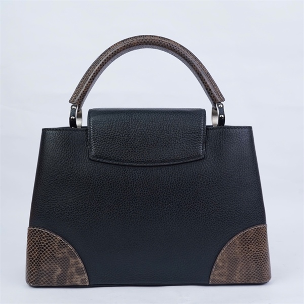 Túi LV Capu đen góc nâu da trăn (MI0177) sz31 (HN) KG+