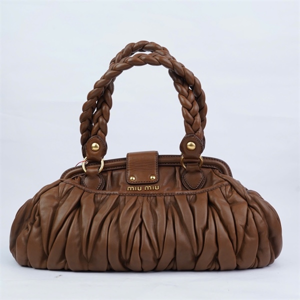 Túi Miu Miu nâu kèm 1 chìa sz36-27 (HN) KG+