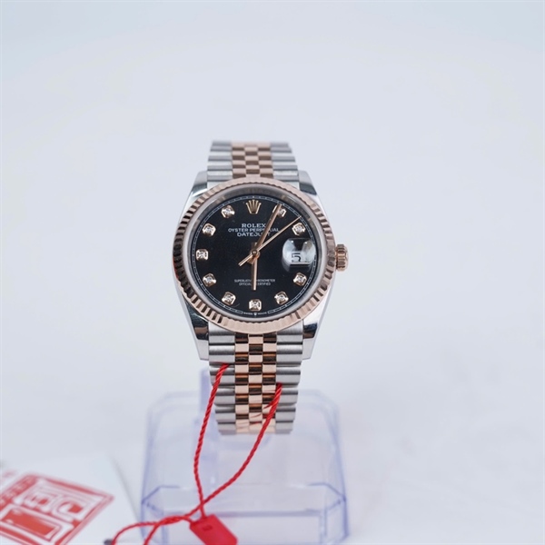 Đồng hồ Rolex bạc mặt đen (0286Y940) sz38 (HC) KG+