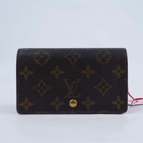 Ví LV hoa nâu gập 2 (CA4130) KG+