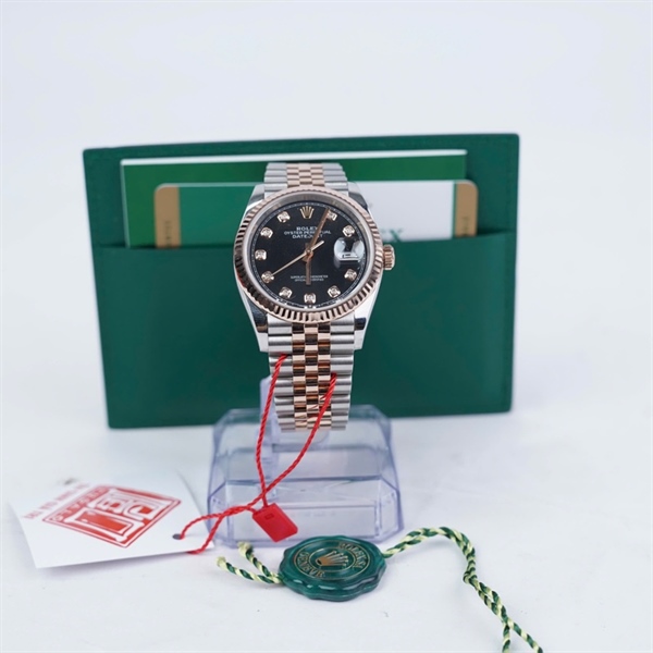 Đồng hồ Rolex bạc mặt đen (0286Y940) sz38 (HC) KG+