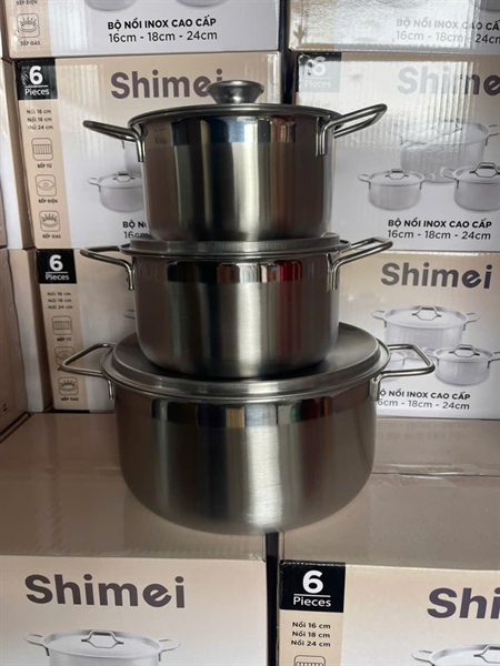 Bộ 3 nồi Shimei Loại Cao ( Quai Cầm Hàn Nhiệt)