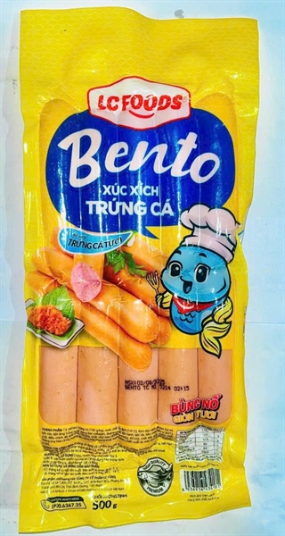 LC XÚC XÍCH BENTO TRỨNG CÁ 500G 10C