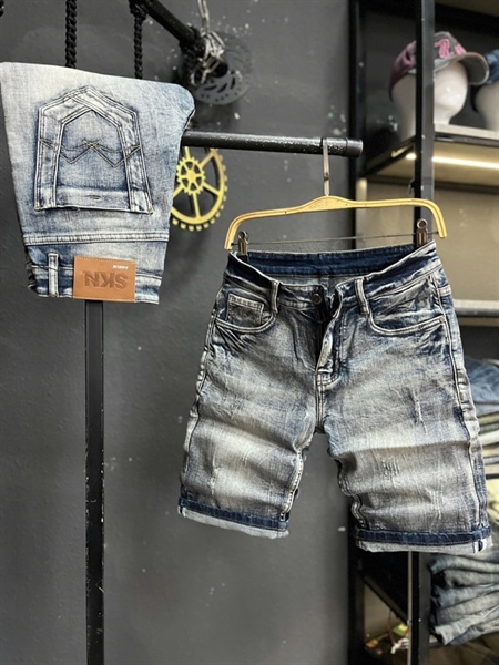 Sort Jean SKN- JD722 túi khuôn xanh bạc