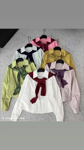 Sơmi thô màu kèm khăn 171