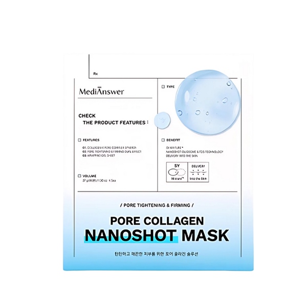 Mặt Nạ MEDIANSWER - Pore Collagen Nanoshot (xanh)