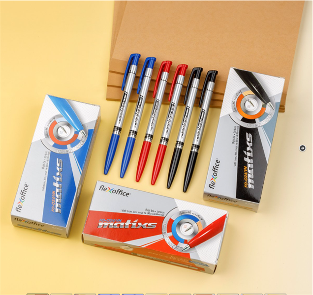 BÚT BI TL OFFICE MATIXS FO024 MÀU ĐEN NÉT TO 0.7MM