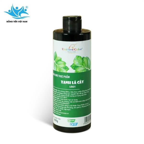 Màu siro unicorn xanh lá cây