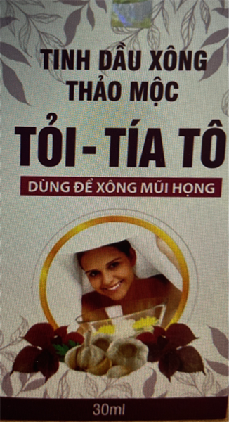 Tinh dầu xông thảo mộc tỏi tía tô 30ml (Dùng để xông mũi họng) (màu tím) - Delavy