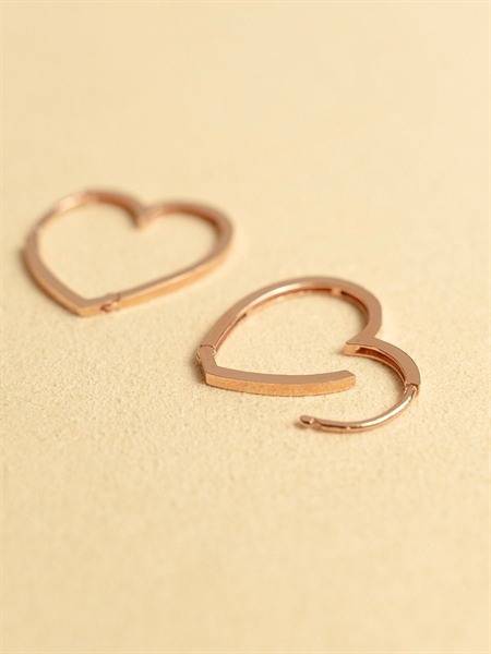 14K Heart Shaped One-touch (2 size)