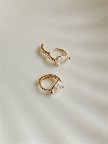 14K Crystal Drop One-touch (S)