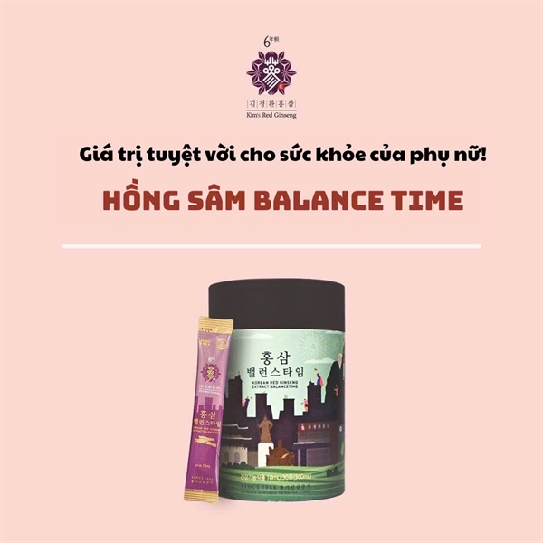 Tinh chất Hồng Sâm balancetime kim's red Ginseng 30 goi*10ml